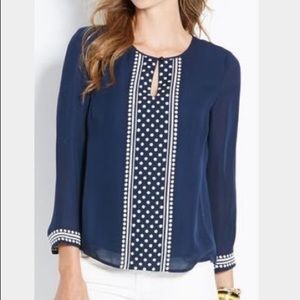 VV silk polka dot blouse